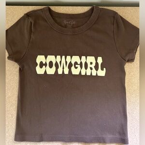 Brandy Melville Brown 'Cowgirl' Tee